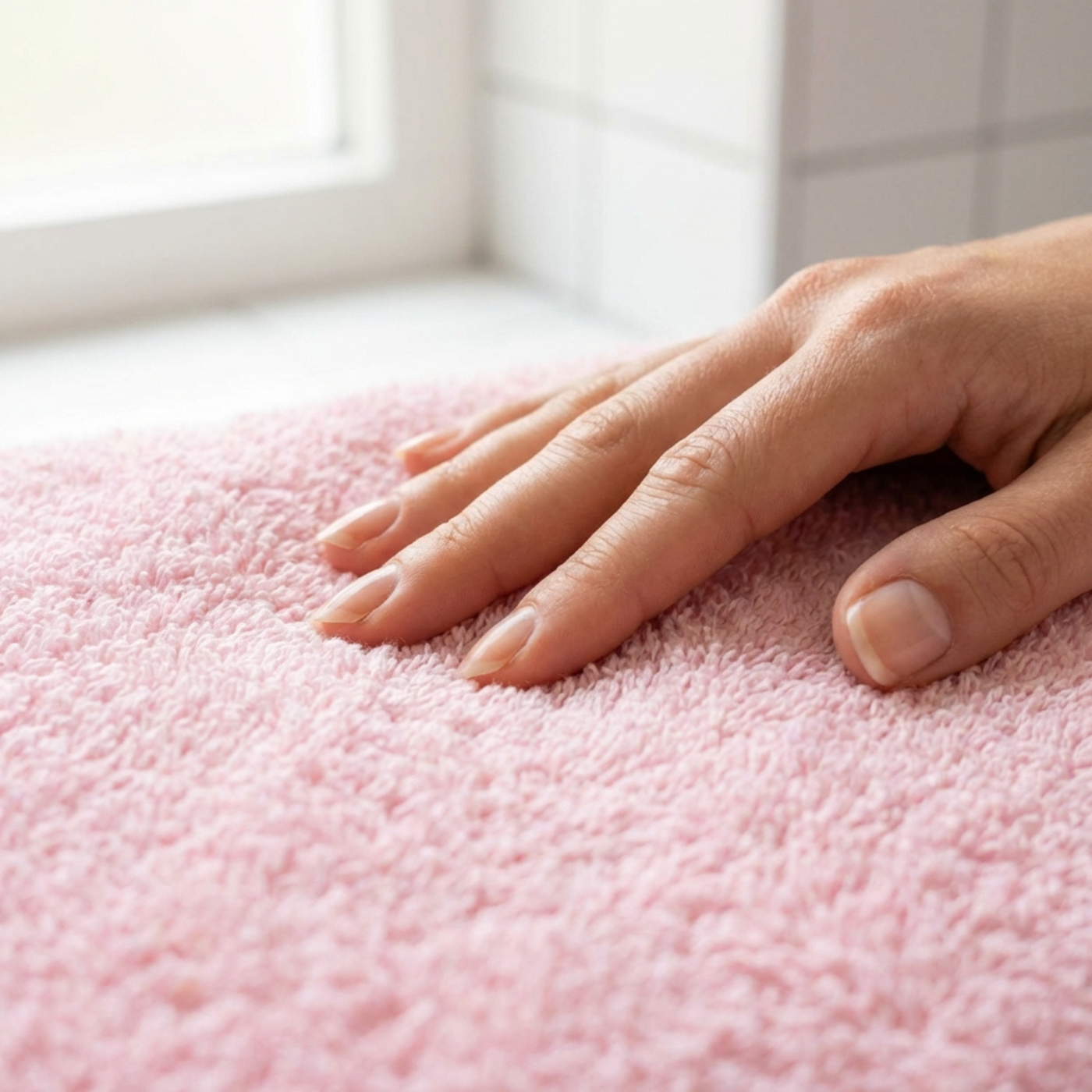 Dikke zachte roze hotel handdoek 