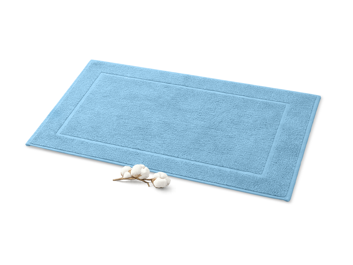 Luxe hotel badmat hemelsblauw
