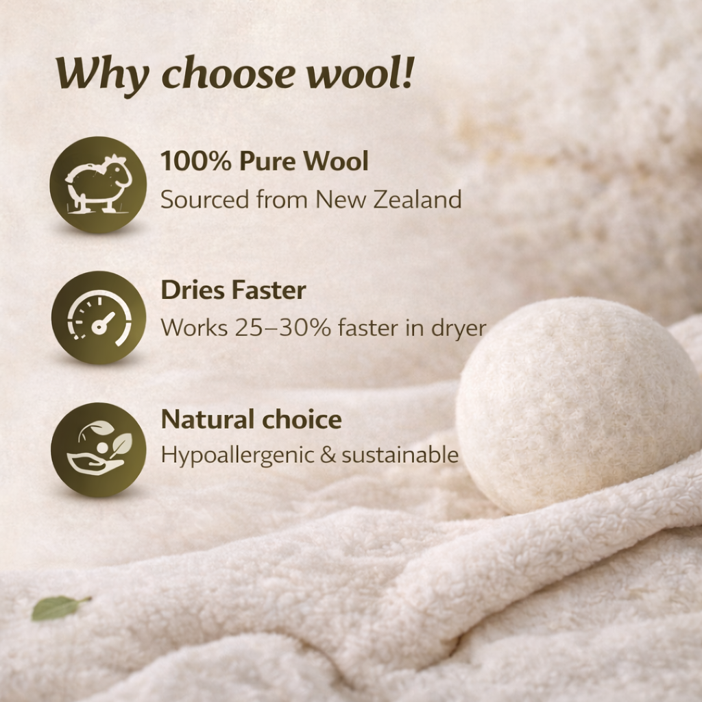 Explanation in 3 points why our dryer balls are good lang:"en"