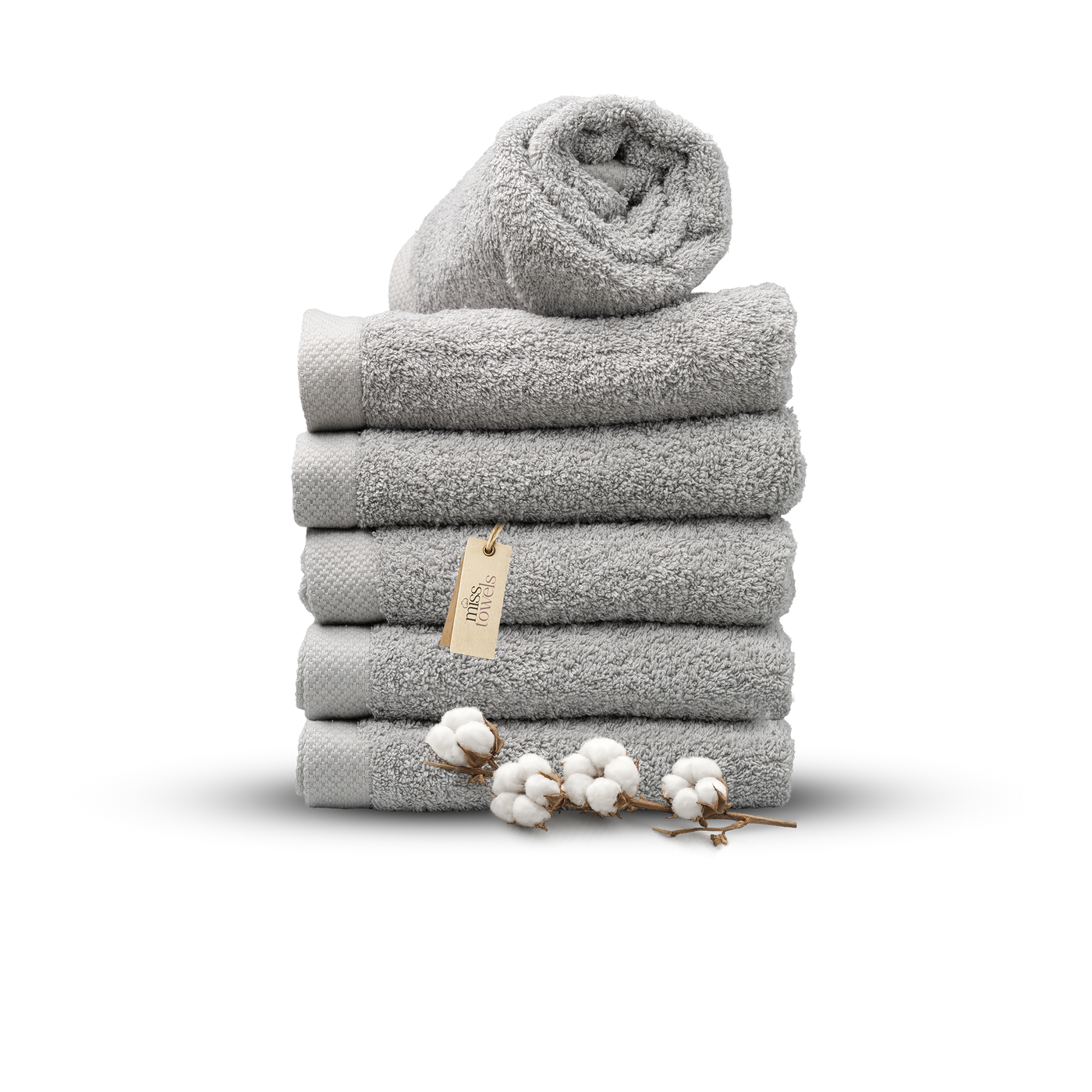 Hotel handdoeken 6 stuks 50x100 licht grijs