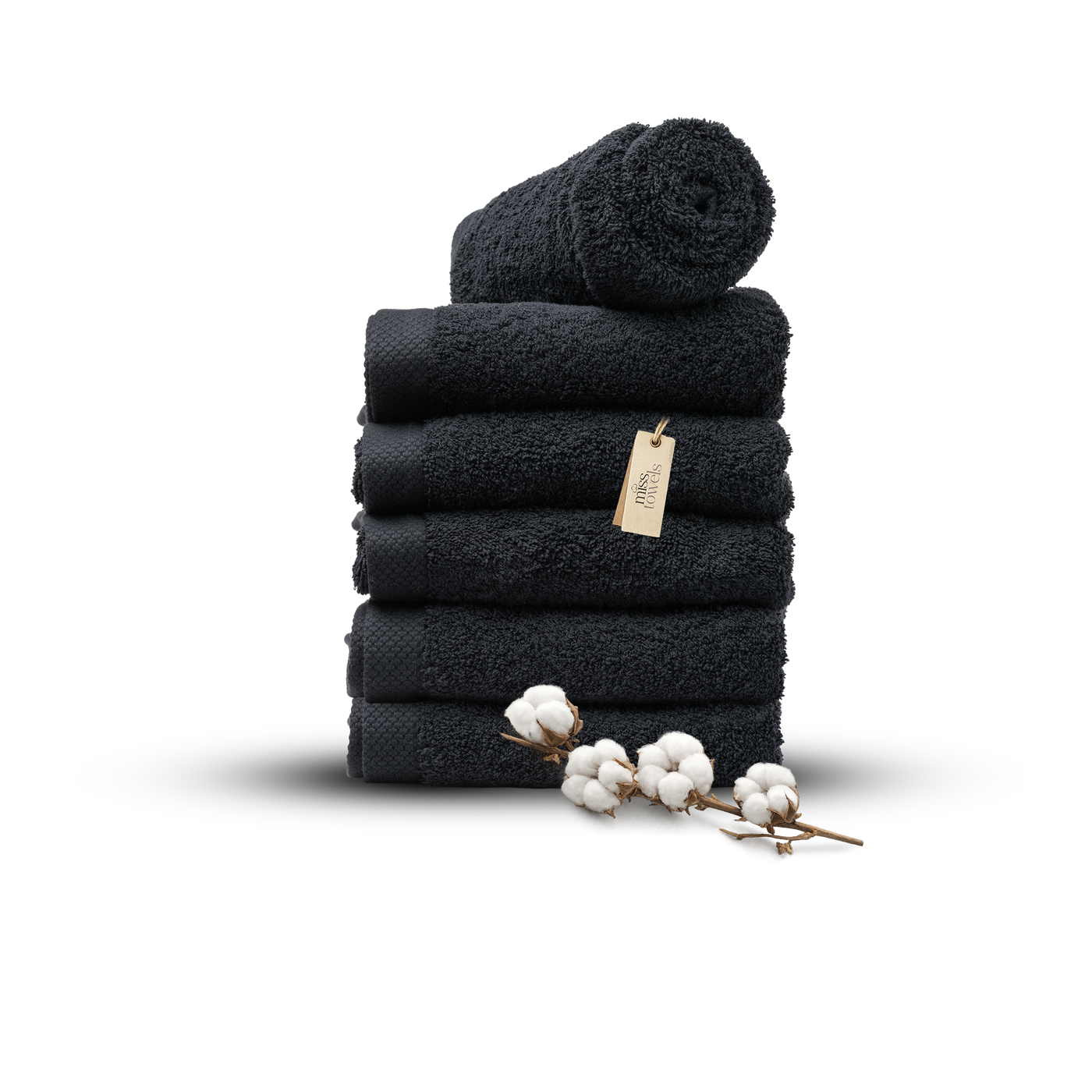 Hotel handdoeken 6 stuks 50x100 zwart